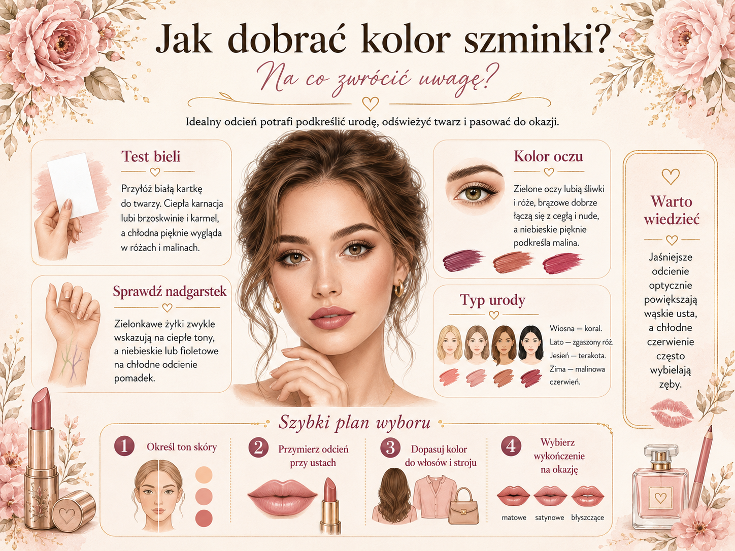 jak dobrać kolor szminki do typu urody