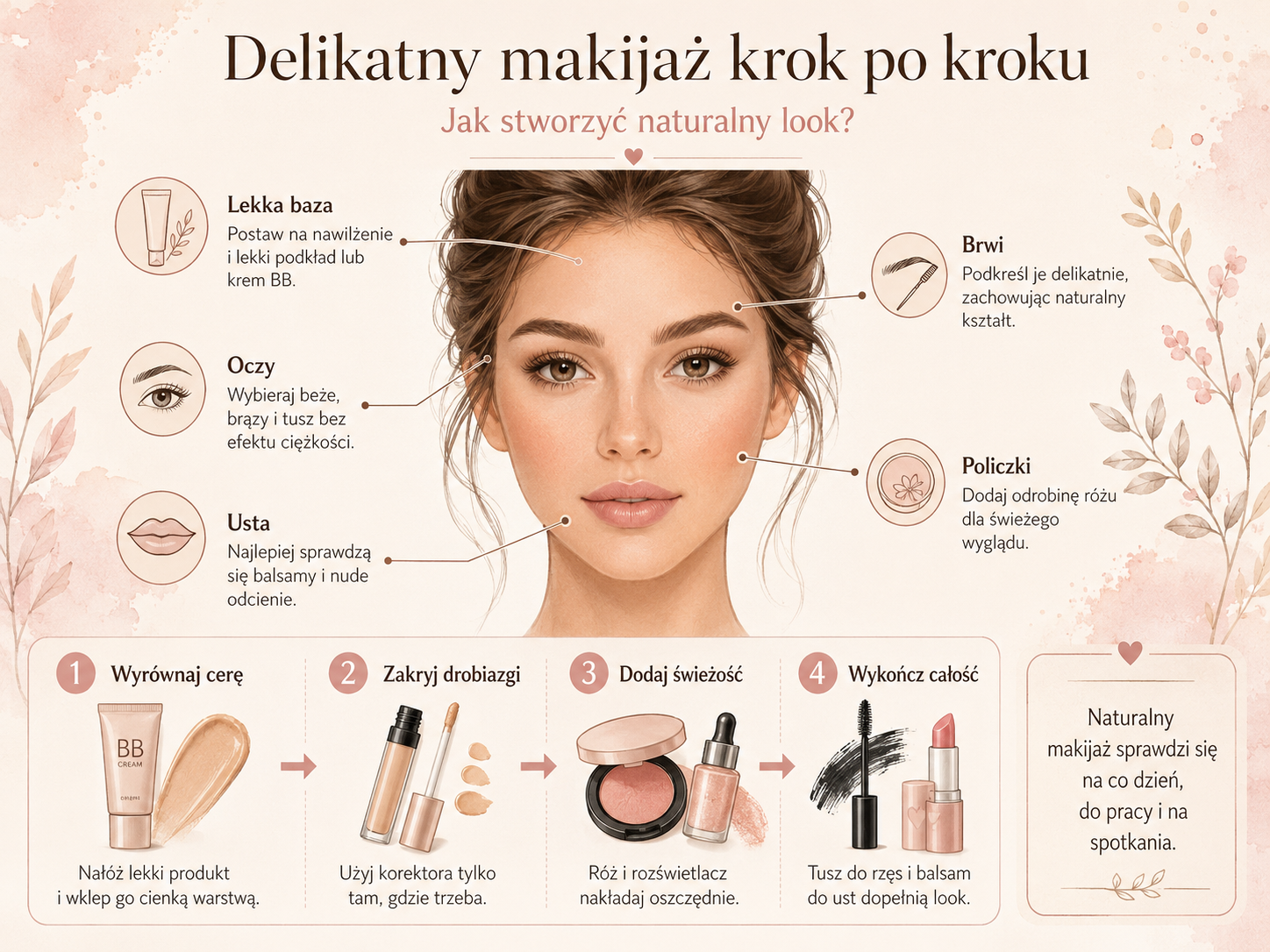 Jak zrobić delikatny, naturalny makijaż?