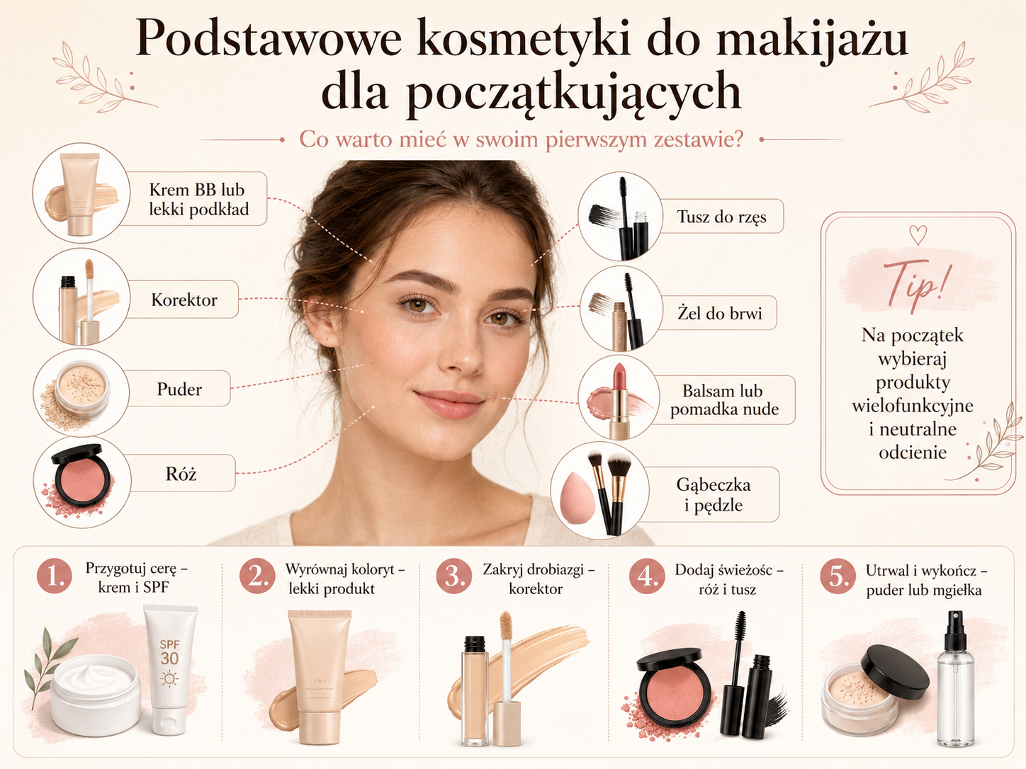 Jaki zestaw kosmetyków do makijażu dla początkujących wybrać na start zestaw kosmetyków do makijażu dla początkujących
