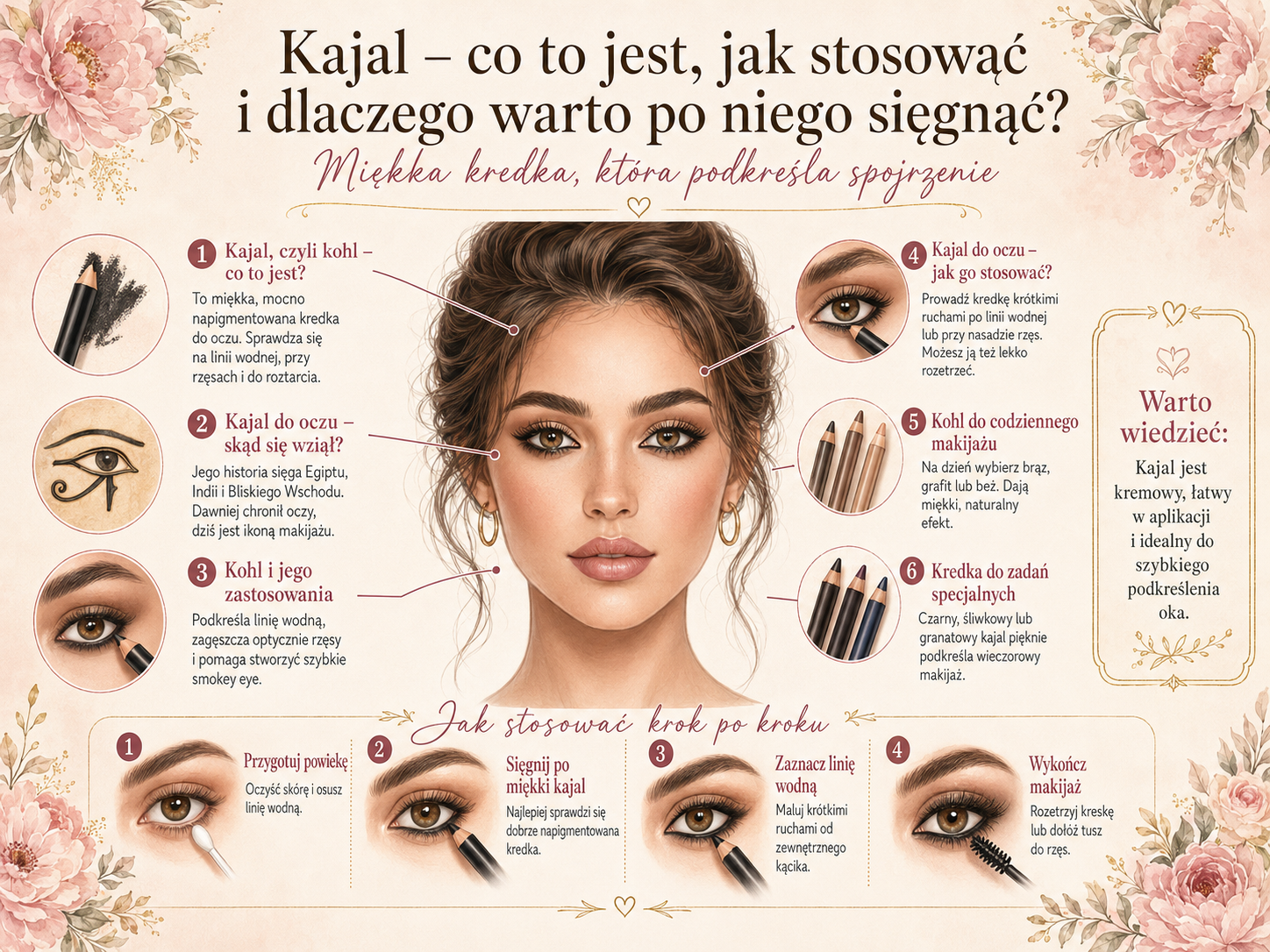Kohl do oczu – jak stosować kredkę kajal w codziennym makijażu jak stosować kohl do oczu