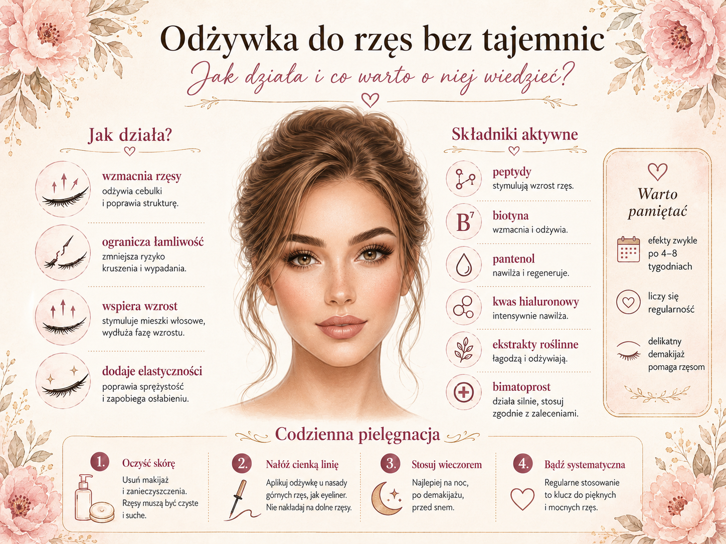 odżywka do rzęs składniki aktywne i efekty stosowania
