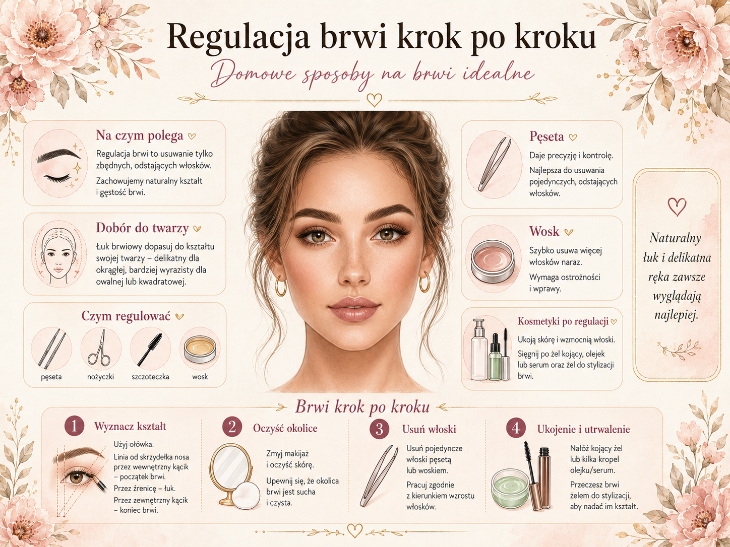 jak wyregulować brwi do kształtu twarzy