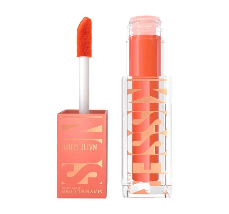 Maybelline Sunkisser Hazy Matte Matowy Róż w Płynie 34 Peachy Quench