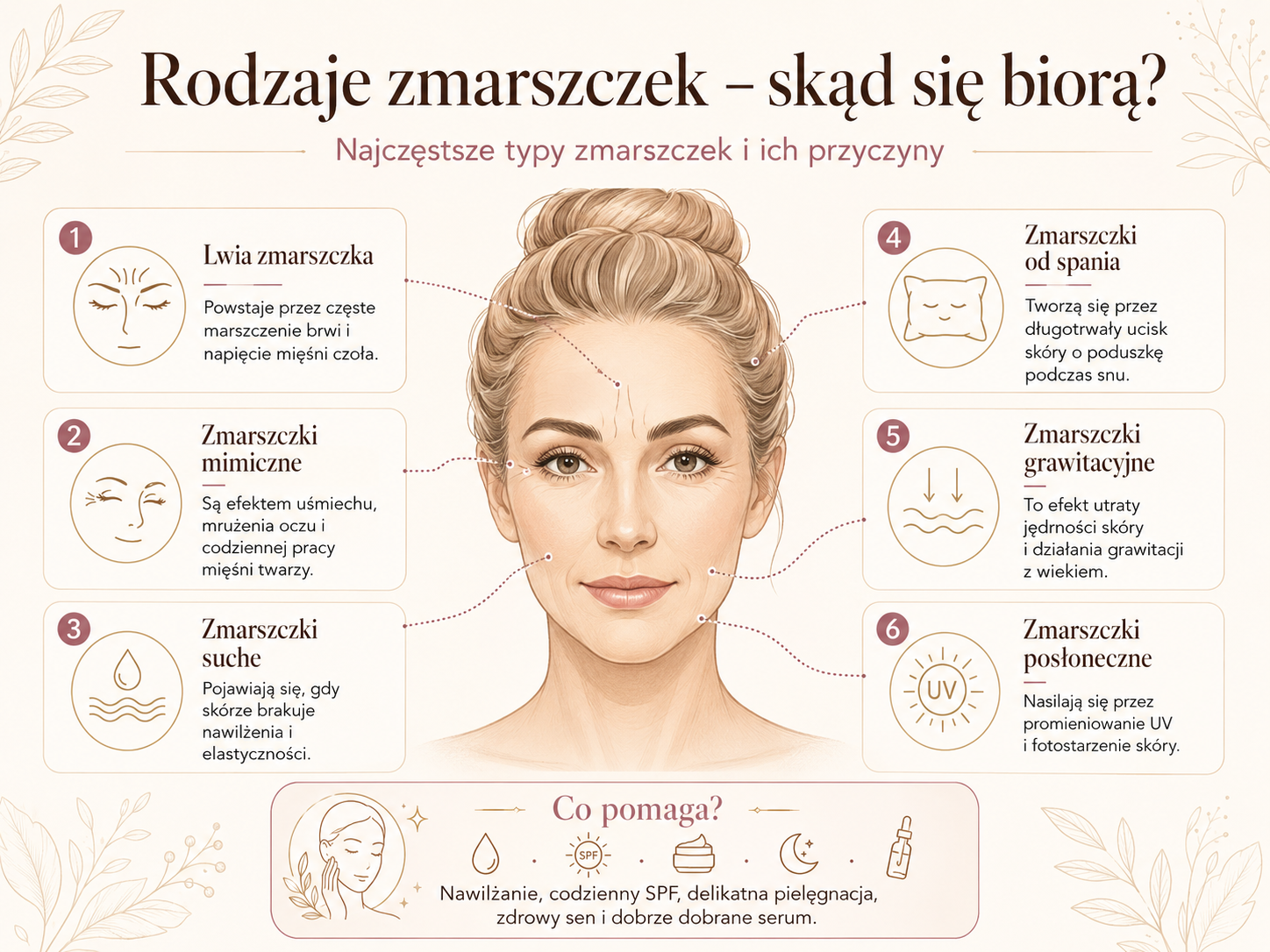 Rodzaje zmarszczek na twarzy w prostej ściądze jakie są rodzaje zmarszczek na twarzy