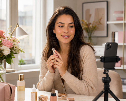 trendy makijażowe influencerów no makeup glass skin wet look