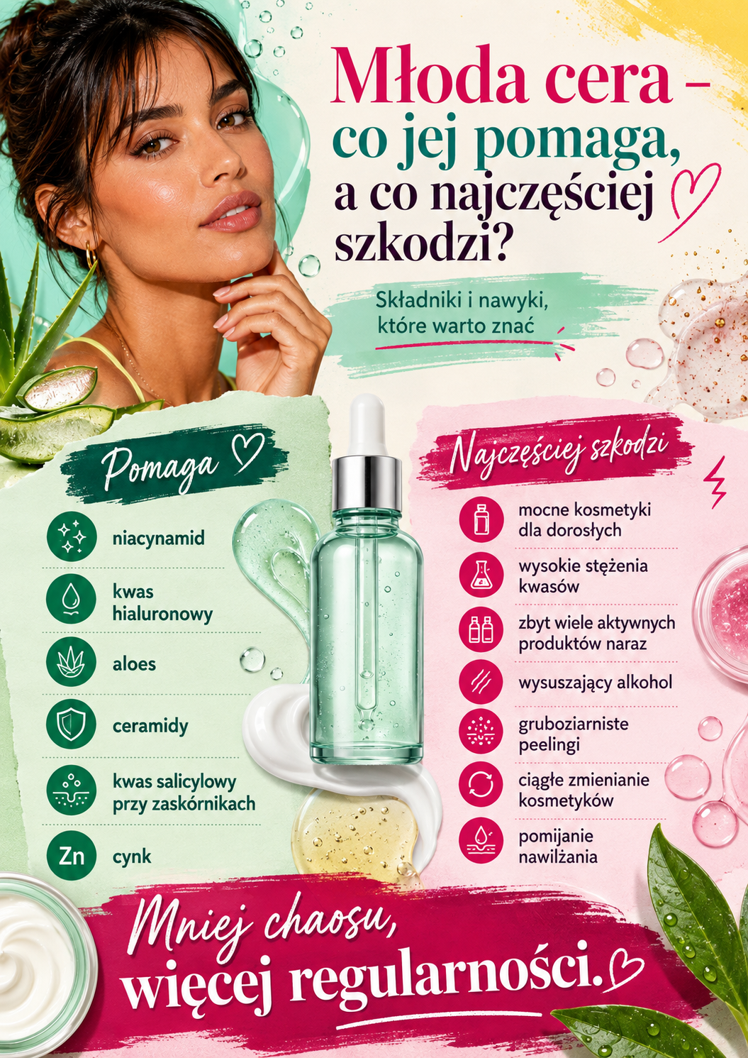 skladniki do mlodej cery i bledy pielegnacyjne Składniki wspierające młodą cerę oraz najczęstsze błędy w pielęgnacji skóry nastolatka.