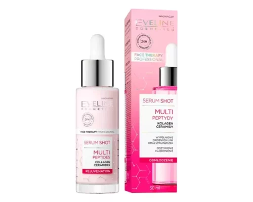 Eveline Serum Shot Multipeptydy Odmładzające Serum do Twarzy, Szyi i Dekoltu