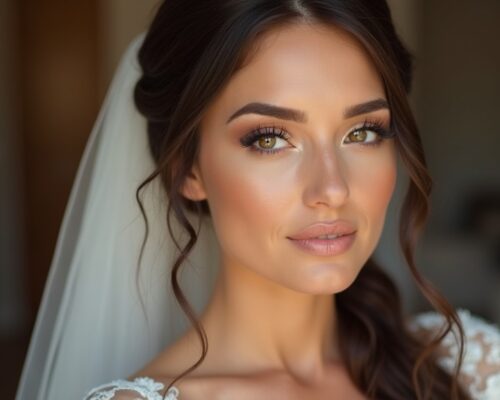 Makijaż ślubny oczu – odcienie nude, złoto i perłowe akcenty