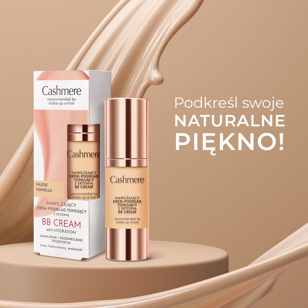 Cashmere BB Cream Nawilżający Krem-Podkład Tonujący z Ektoiną Nude Sand - obrazek 2