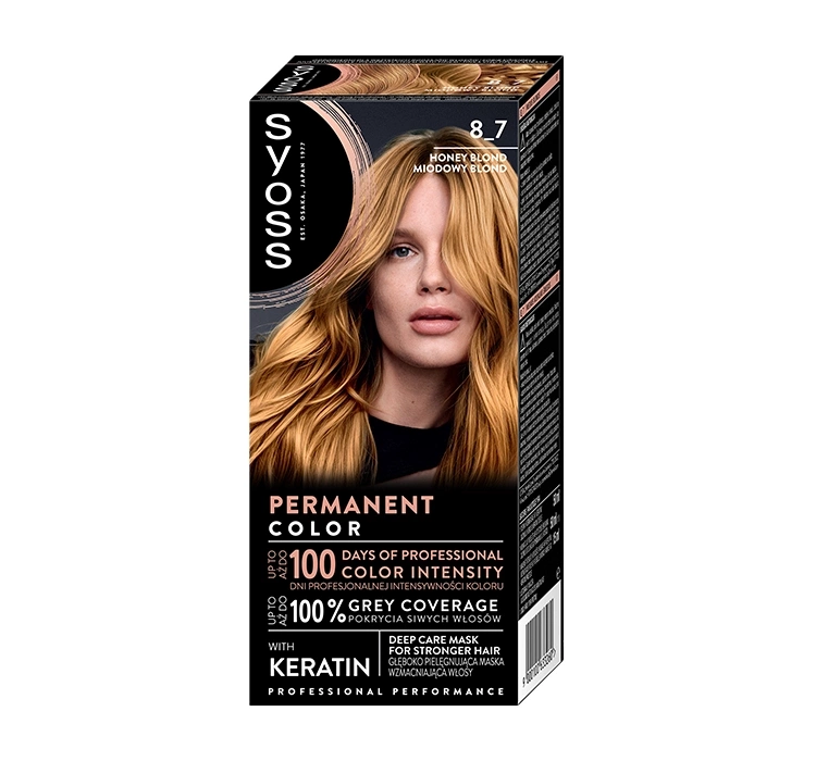 Syoss Permanent Color Trwała Farba do Włosów 8_7 Miodowy Blond
