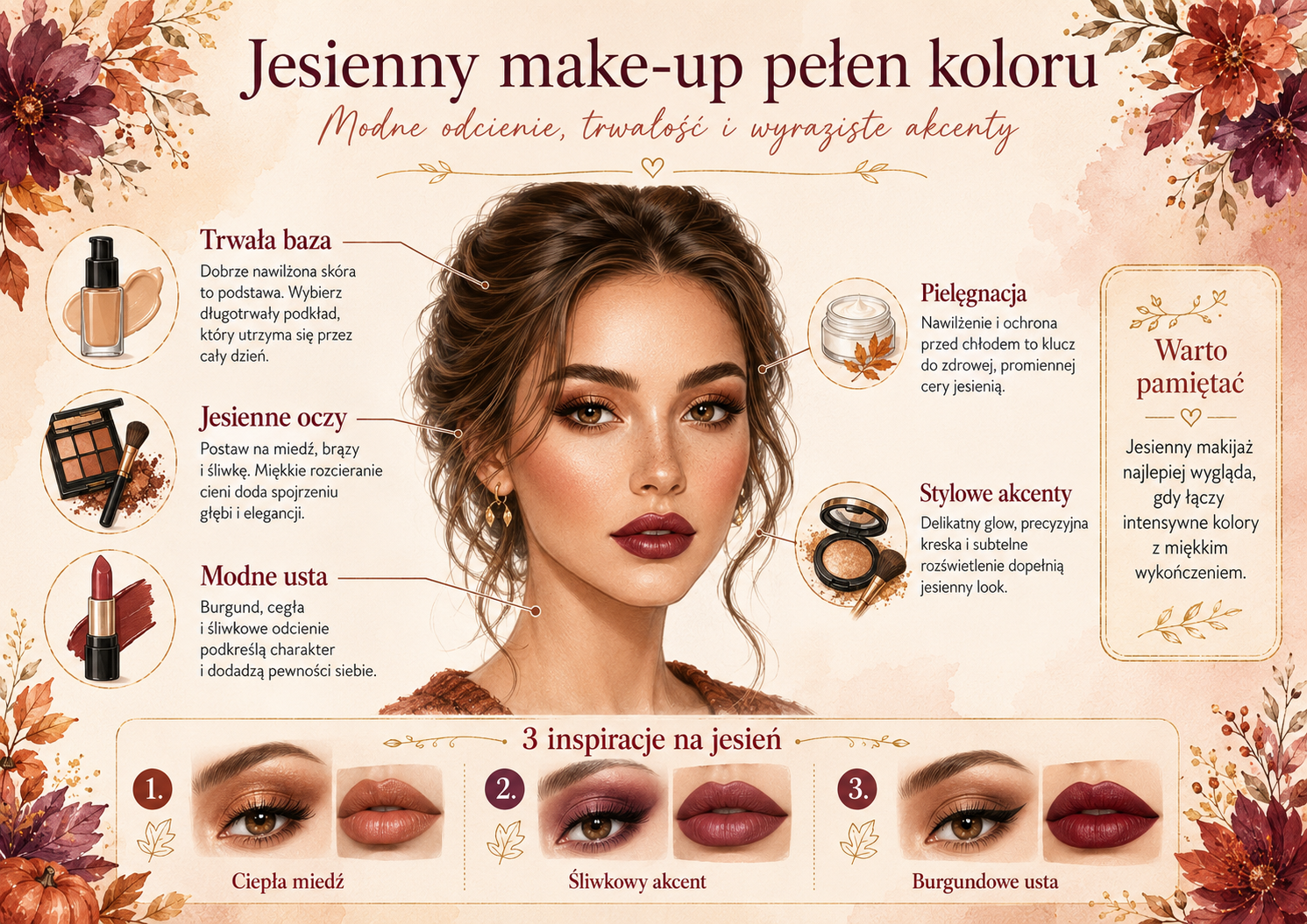 makijaż na jesień krok po kroku jakie kolory wybrać