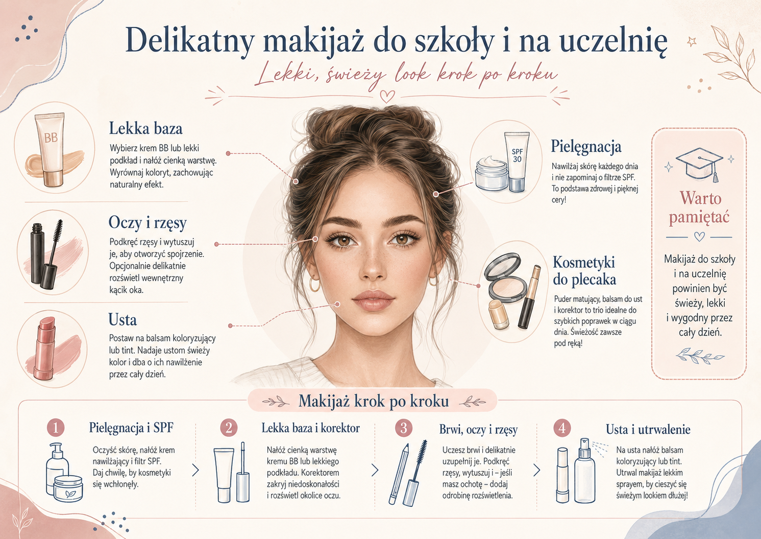 makijaż do szkoły krok po kroku dla początkujących