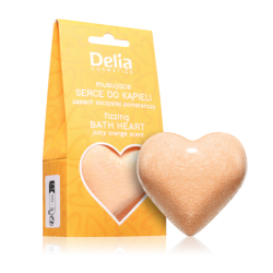 Delia Cosmetics Fizzing Bath Heart Orange Musująca kula do kąpieli