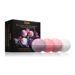 Delia Zestaw prezentowy 4 kul do kąpieli o kwiatowych zapachach