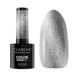 Claresa hybrydowy lakier do paznokci Cat Eye Silver