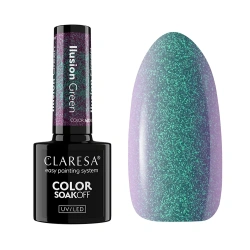 Claresa hybrydowy lakier do paznokci Illusion Green