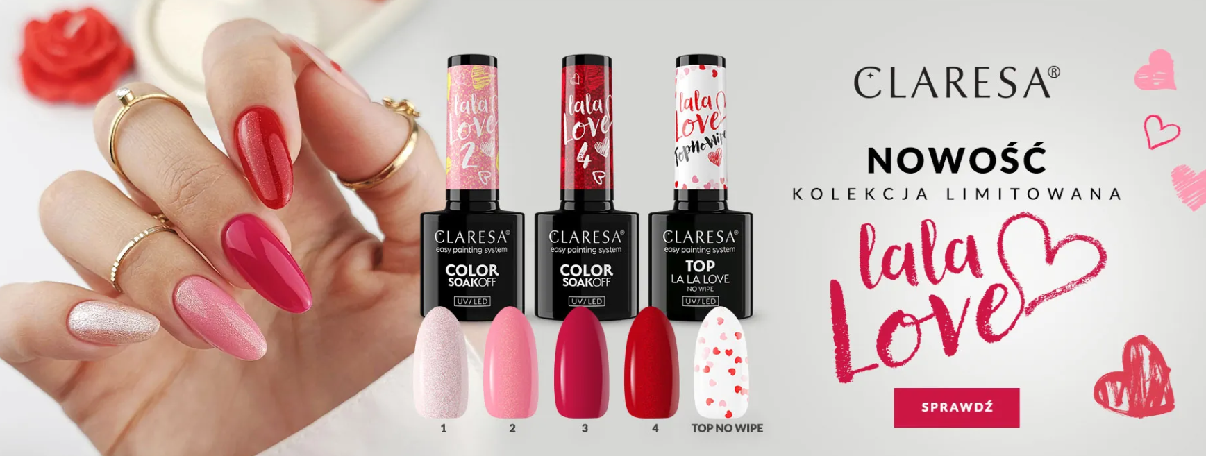 Claresa kolekcja La La Love walentynkowa