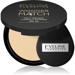 Matujący puder prasowany SPF30 do cery problematycznej Eveline Wonder Match 02 Medium Beige