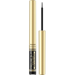 Czarny długotrwały eyeliner w płynie do oczu Eveline Precise Slim Vinyl Black