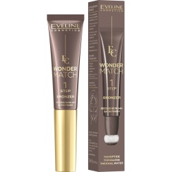 Kremowy bronzer z gąbeczką do konturowania twarzy Eveline Wonder Match 01
