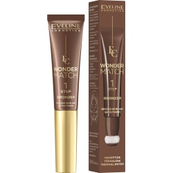 Kremowy bronzer z gąbeczką do konturowania twarzy Eveline Wonder Match 02