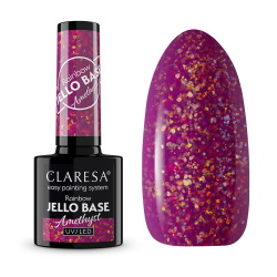 Baza Claresa Rainbow Jello Amethyst ametystowy efekt drobinek folii