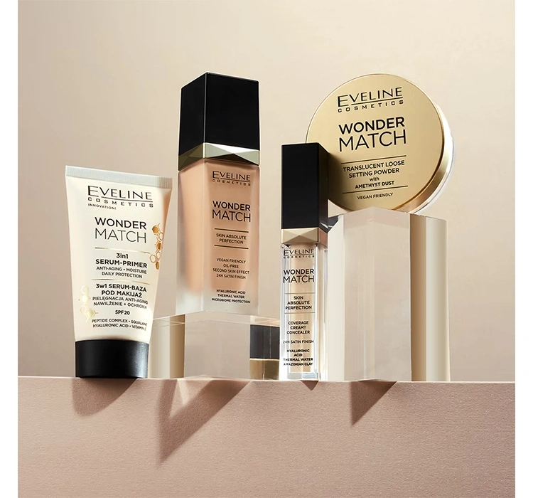 Eveline Wonder Match 3w1 serum baza pod makijaż z filtrem SPF20