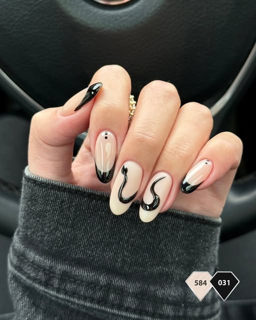 ciepły beżowy lakier hybrydowy naturalny manicure