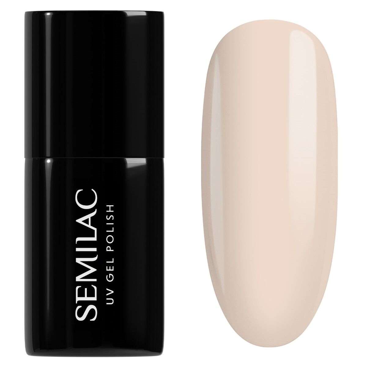 Beżowy lakier Semilac Just Nude mani no mani i French manicure