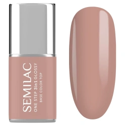Beżowy lakier hybrydowy do paznokci Semilac French Beige naturalny manicure