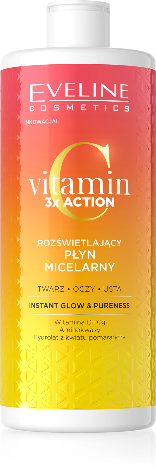 płyn micelarny Eveline Vitamin C 3xAction do makijażu wodoodpornego