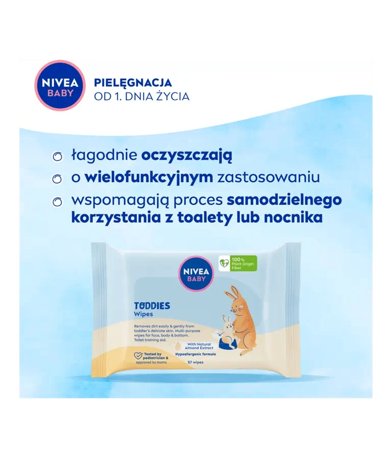chusteczki dla dzieci do nauki korzystania z nocnika