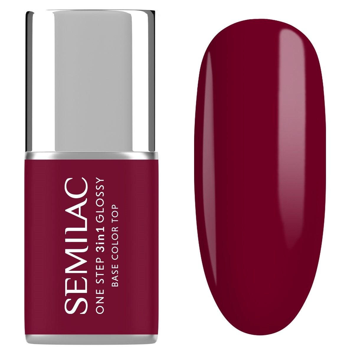 Ciemny malinowo-fioletowy lakier hybrydowy do paznokci Semilac Dark Raspberry