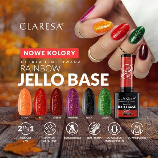 półtransparentna baza hybrydowa bursztynowy efekt jello