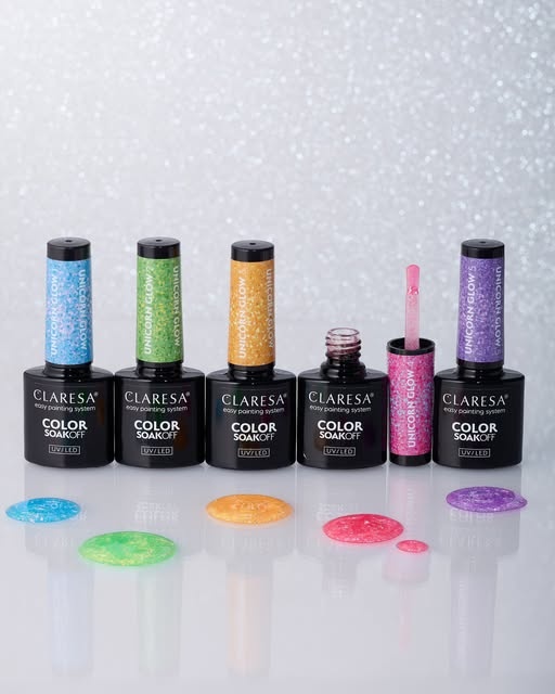 półtransparentny lakier hybrydowy unicorn nails
