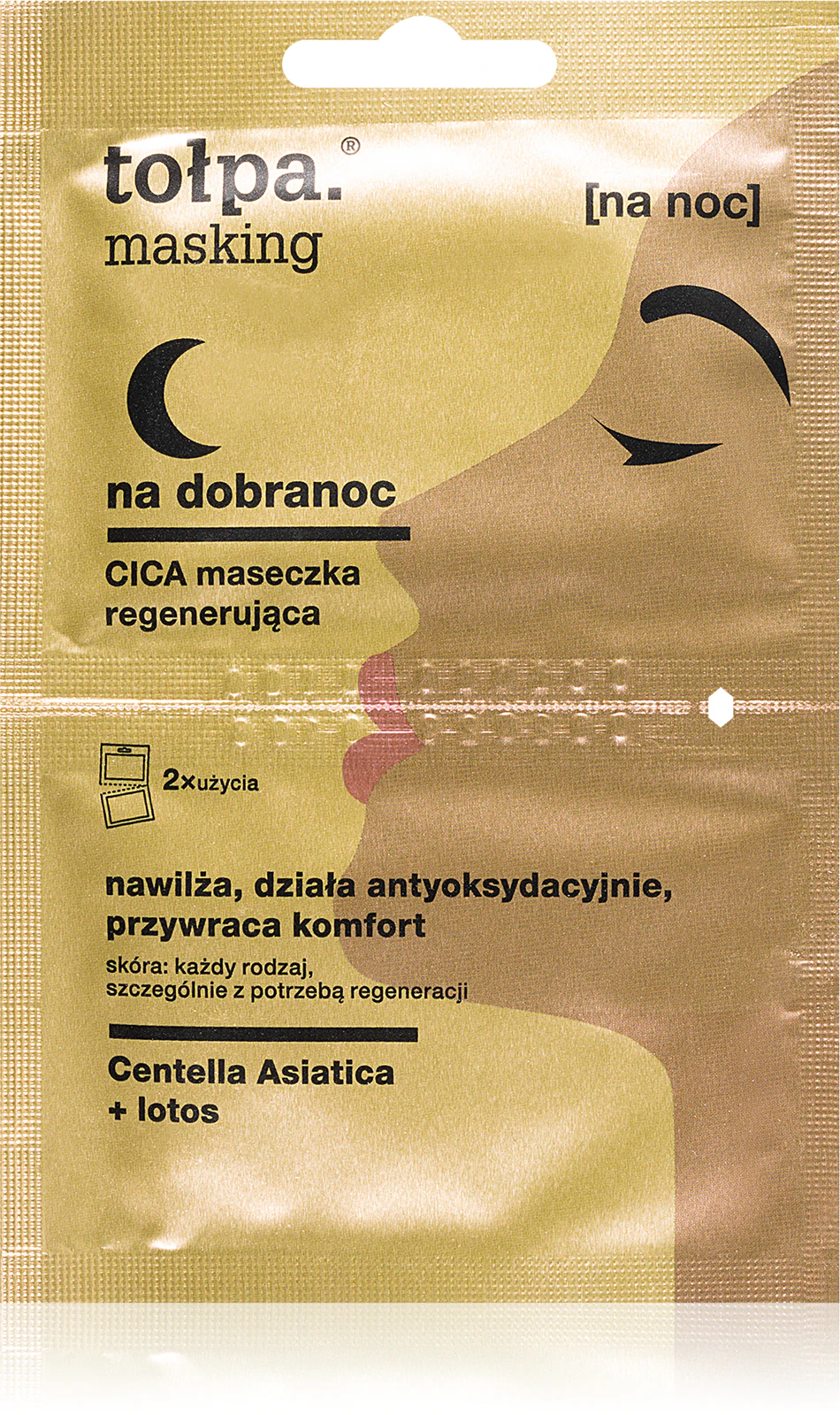 kojąca maseczka na noc Tołpa Masking na dobranoc