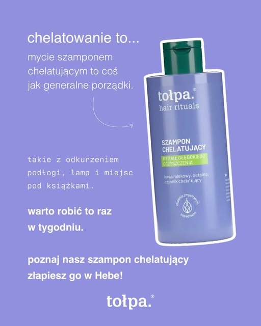 szampon oczyszczający włosy z twardej wody