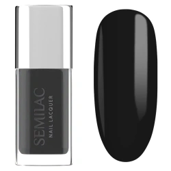 Czarny lakier do paznokci Semilac Classic Black manicure i zdobienia