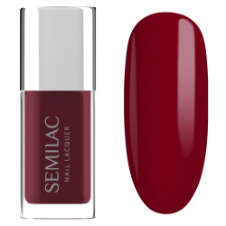 Czerwony lakier do paznokci Semilac Classic Red trwały manicure