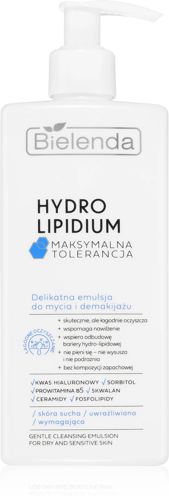 emulsja do mycia twarzy do skóry wrażliwej Bielenda Hydro Lipidium