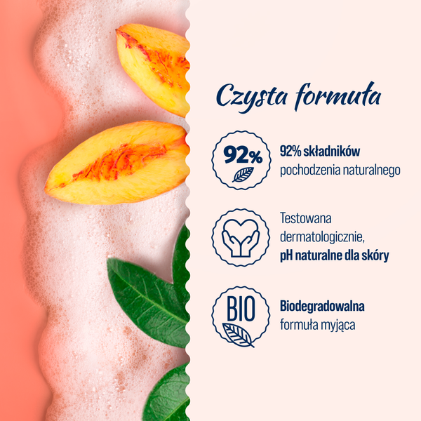 żel pod prysznic o zapachu brzoskwini i nektarynki