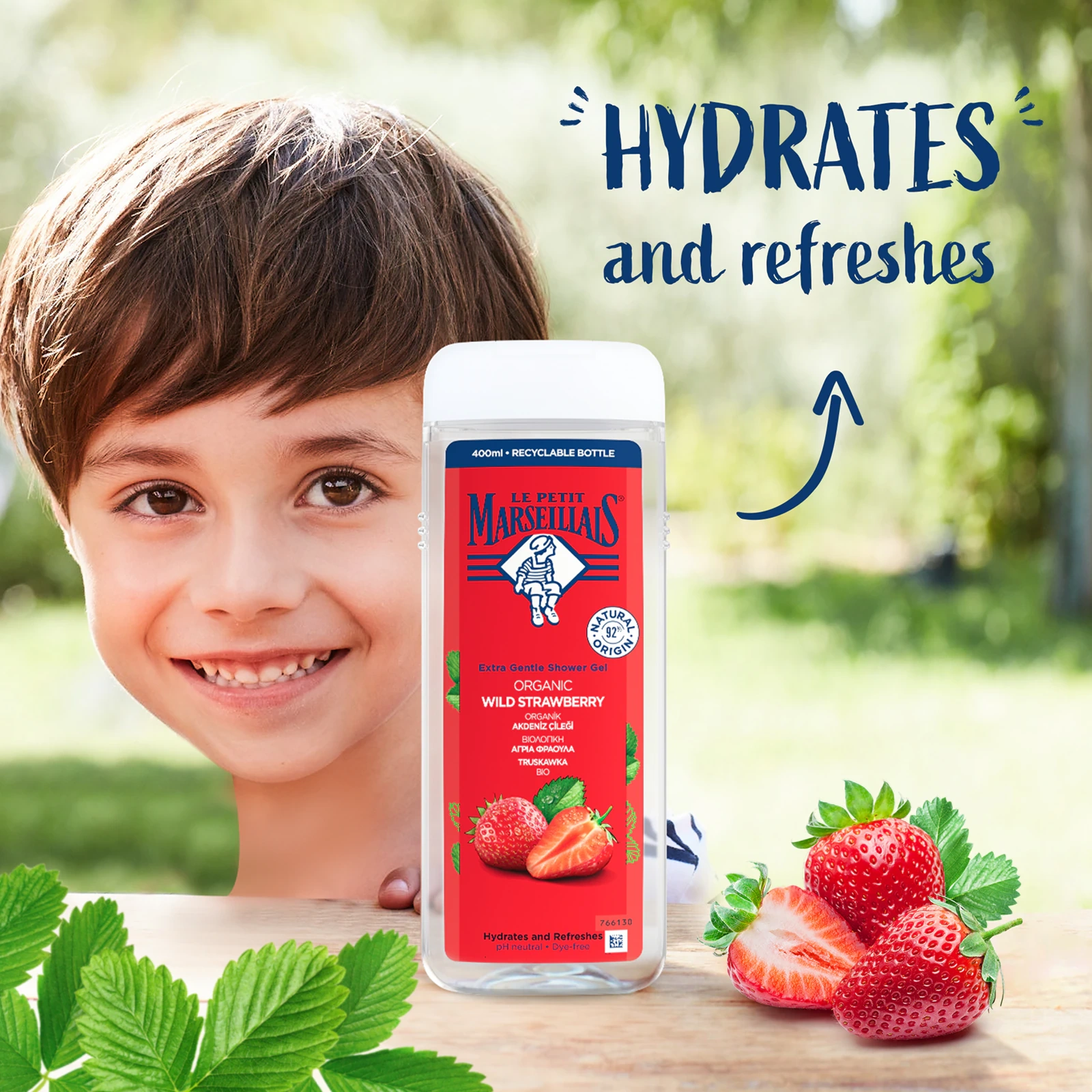 Delikatny żel pod prysznic Le Petit Marseillais Wild Strawberry - obrazek 8
