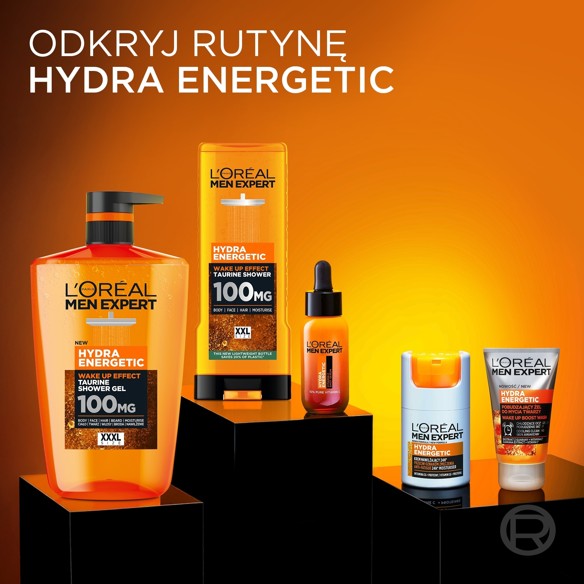 stymulujący żel pod prysznic z tauryną