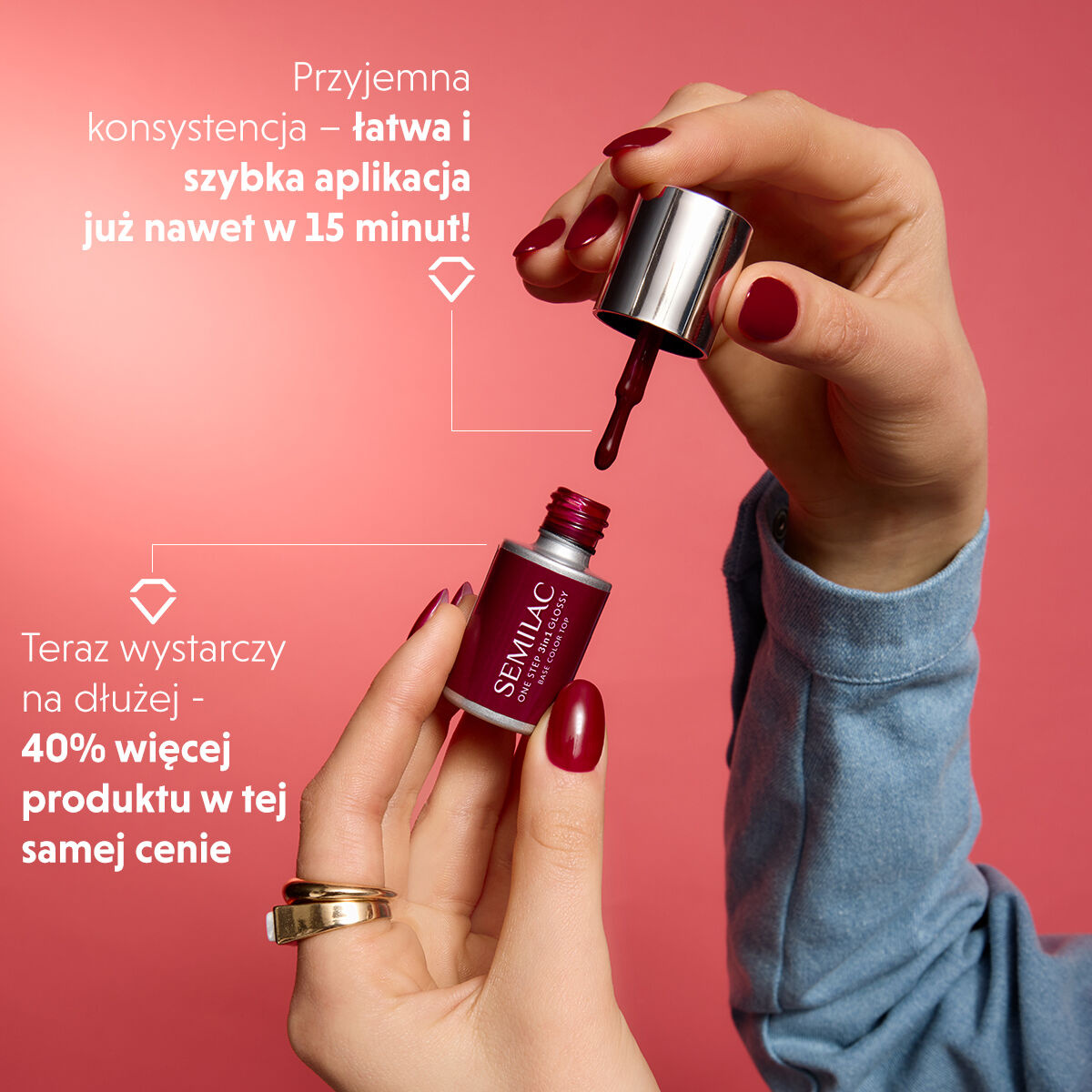 beżowy lakier hybrydowy z fioletową nutą 3w1
