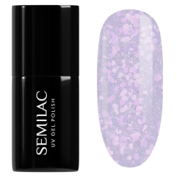 Lawendowy lakier Semilac Icy Lavender Bliss efekt kruszonego lodu