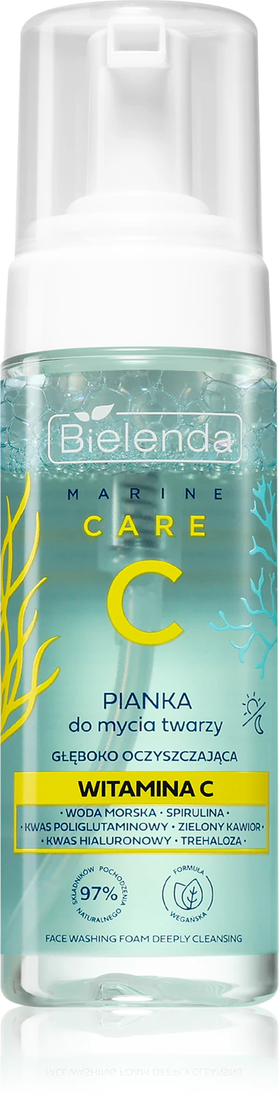 pianka oczyszczająca do szarej cery Bielenda C Marine Care