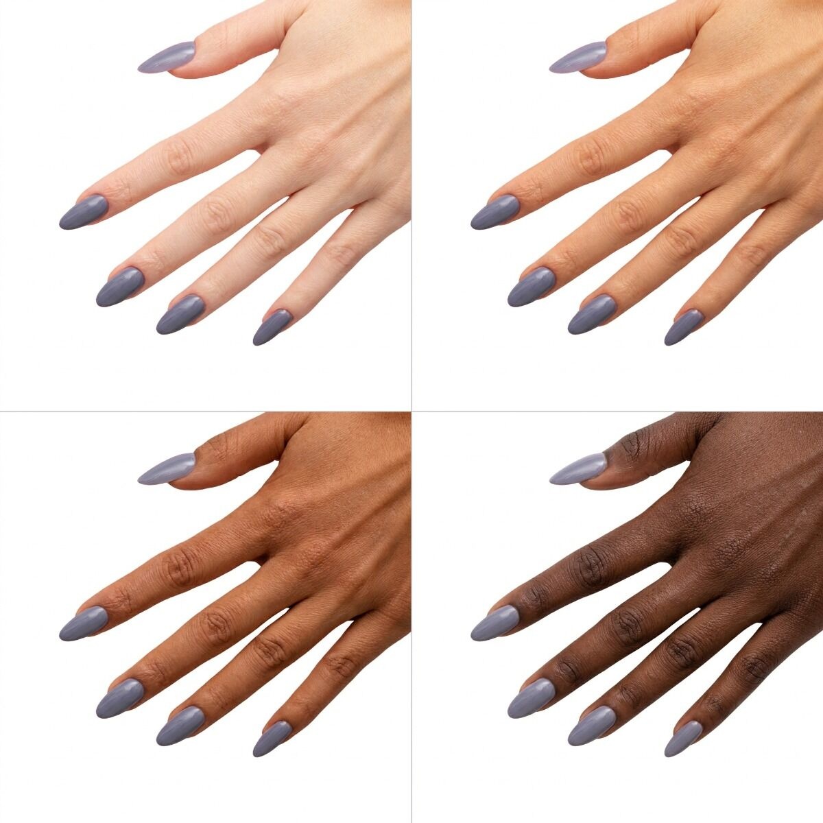 szary lakier hybrydowy szybki minimalistyczny manicure