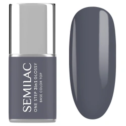 Grafitowy lakier hybrydowy do paznokci Semilac Stone Grey chłodny manicure