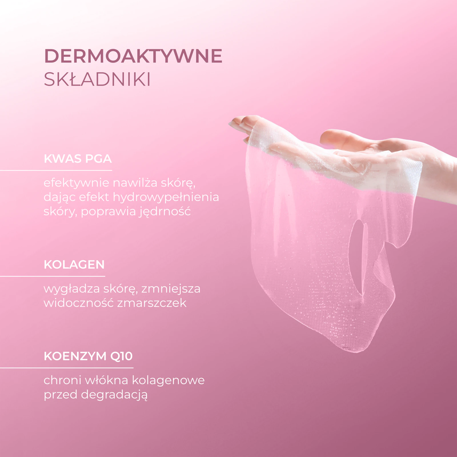 hydrożelowa maska do twarzy do cery suchej