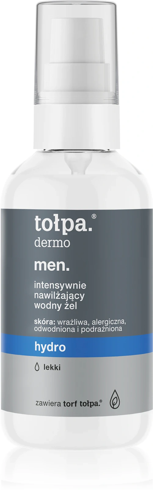 wodny żel do twarzy Tołpa Men na odwodnienie skóry
